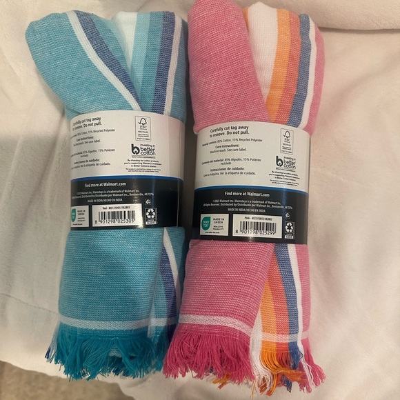 Mainstays Bath 2 Striped Beach Towelsnwt Poshmark